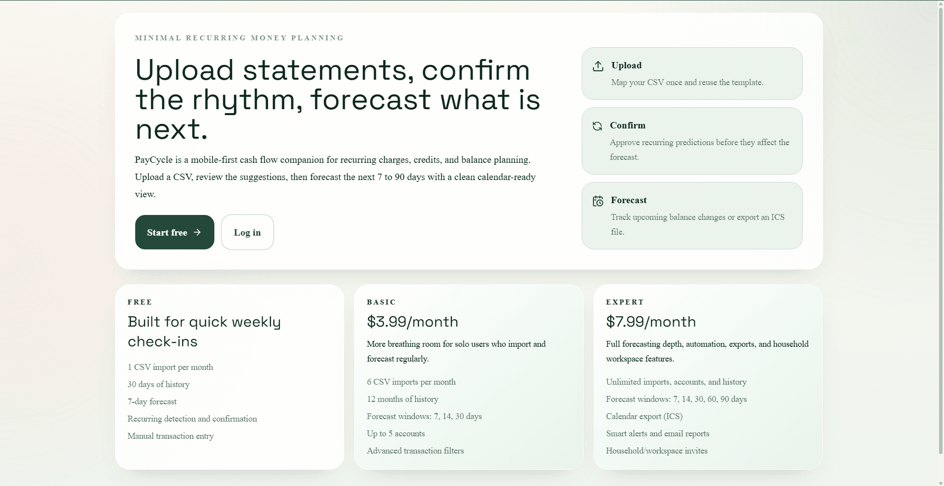 PayCycle finance dashboard screenshot